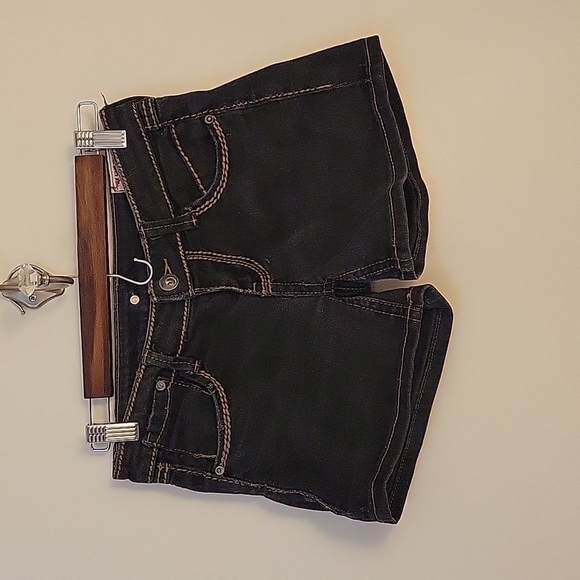 3/$30 1ST KISS Black Denim Booty Shorts - Picture 2 of 8
